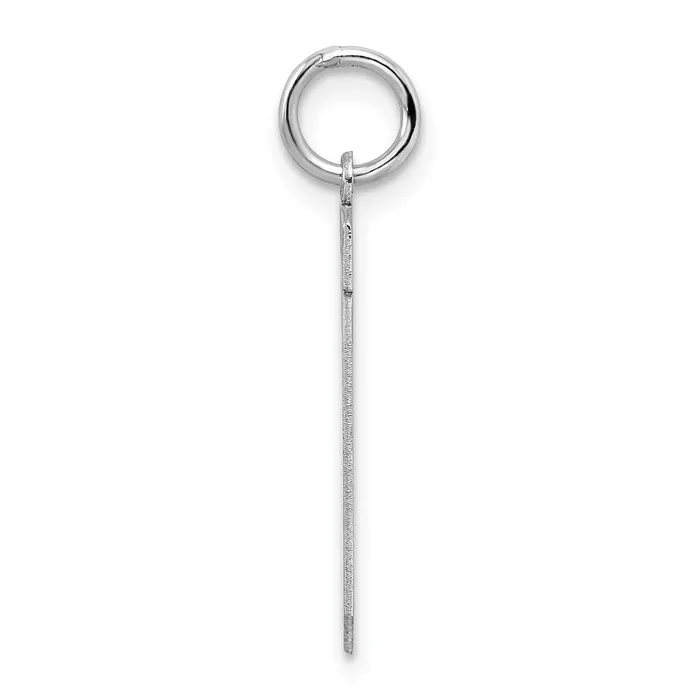 Sterling SilverRhodiumplated Satin Number 19 Charm TreasureFineJewelers Rings