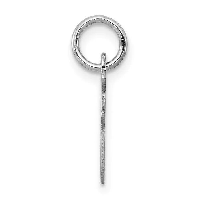 Sterling Silver Rhodiumplated Script Letter I Initial Charm TreasureFineJewelers Necklaces