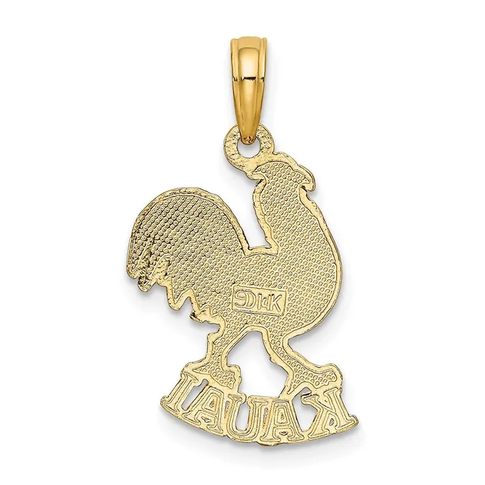 TreasureFineJewelers 14K KAUAI Rooster Charm Charm Necklaces