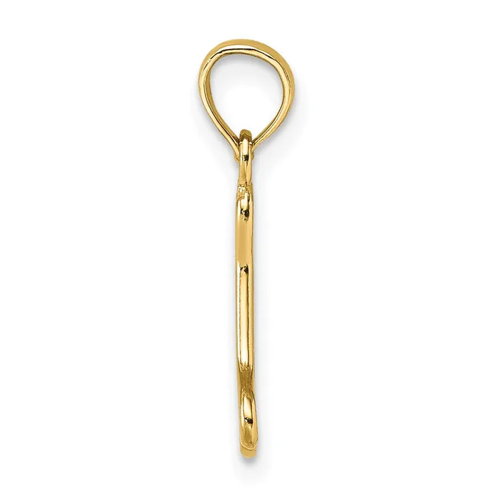TreasureFineJewelers Charm Necklaces 14K CutOut Polished Mini Dog Bone Charm