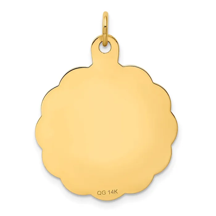 TreasureFineJewelers Charm Necklaces 14k Yellow Gold HAPPY ANNIVERSARY Charm