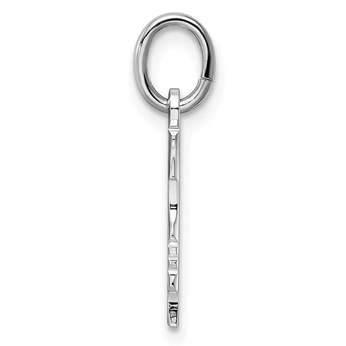 TreasureFineJewelers Charm Necklaces Kelly Waters Rhodiumplated Small Engraveable Girl Head Charm