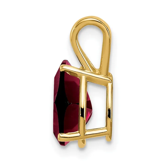 TreasureFineJewelers Necklaces 14k Yellow Gold 9x6mm Pear Garnet pendant