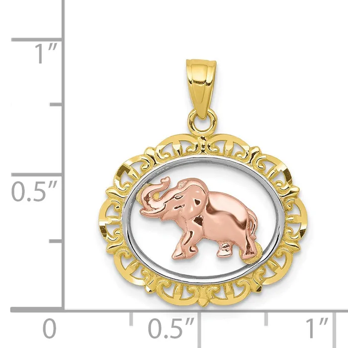 10k Twotone Elephant CharmWBC10C1026 WB Choice Jewelry Charm Necklaces 10k Twotone Elephant CharmWBC10C1026 WB Choice Jewelry Charm Necklaces