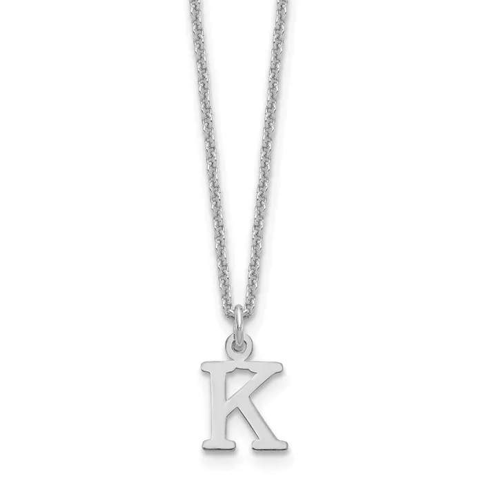14KW Cutout Letter K Initial NecklaceWBCXNA727WK WB Choice Jewelry Necklaces 14KW Cutout Letter K Initial NecklaceWBCXNA727WK WB Choice Jewelry Necklaces