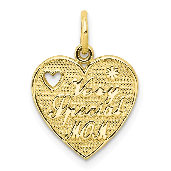 Charm Necklaces WB Choice Jewelry 10K VERY SPECIAL MOM Heart CharmWBC10C433 Charm Necklaces WB Choice Jewelry 10K VERY SPECIAL MOM Heart CharmWBC10C433