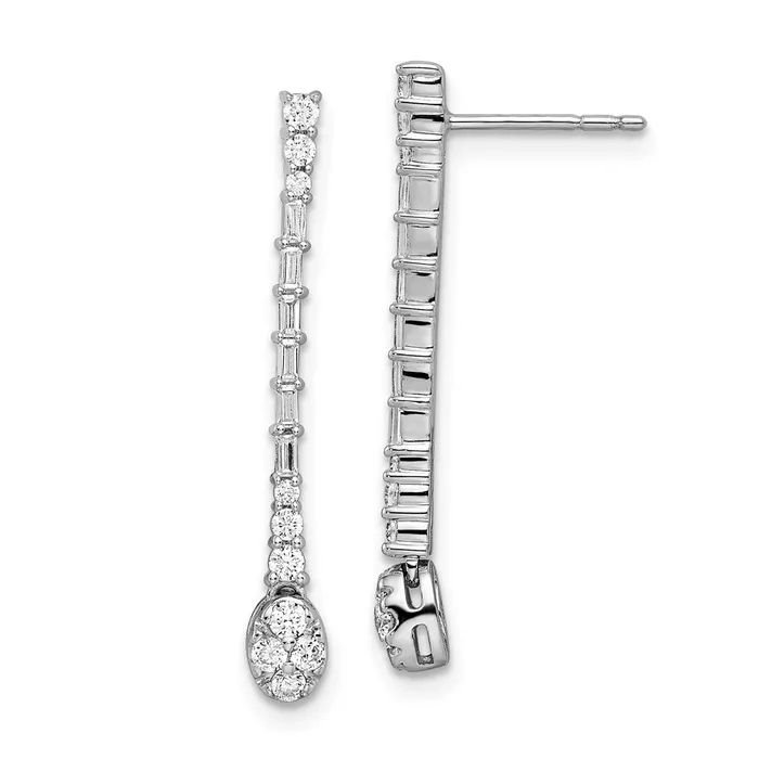 Earrings 14k White Gold Polished Diamond Drop Post EarringsWBCEM8383050WA WB Choice Jewelry Earrings 14k White Gold Polished Diamond Drop Post EarringsWBCEM8383050WA WB Choice Jewelry