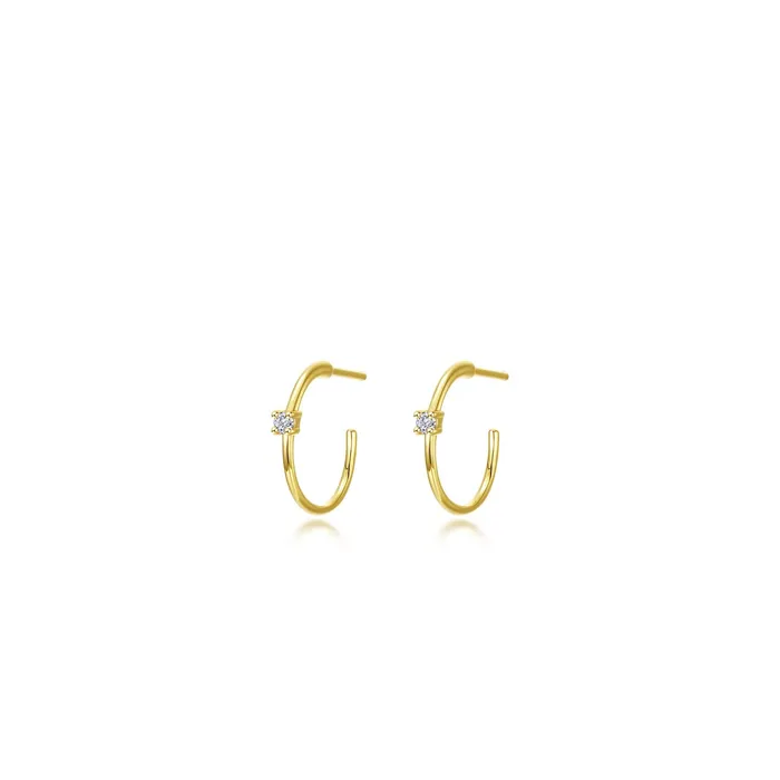Earrings Lafonn 15mm High Polised Hoop Earrings