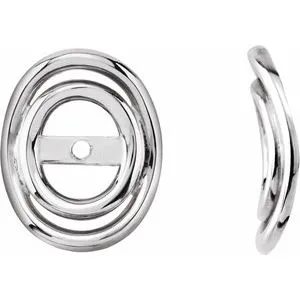 Earrings WB Choice Jewelry 14K White 37mm ID Earring Jackets7839007PSTWBC Earrings WB Choice Jewelry 14K White 37mm ID Earring Jackets7839007PSTWBC