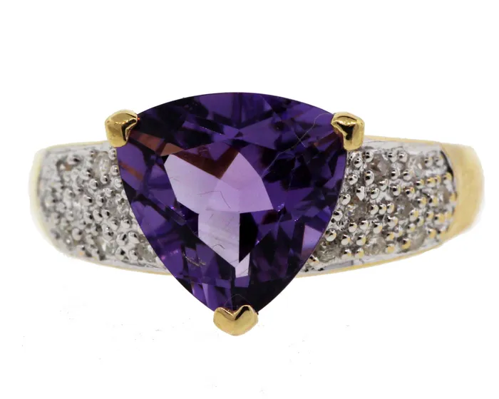 FULLERS PURCHASE FROM PUBLIC Rings ESTATE 10KY AMETHYST AND DIAMOND RING 15CTTW FULLERS PURCHASE FROM PUBLIC Rings ESTATE 10KY AMETHYST AND DIAMOND RING 15CTTW