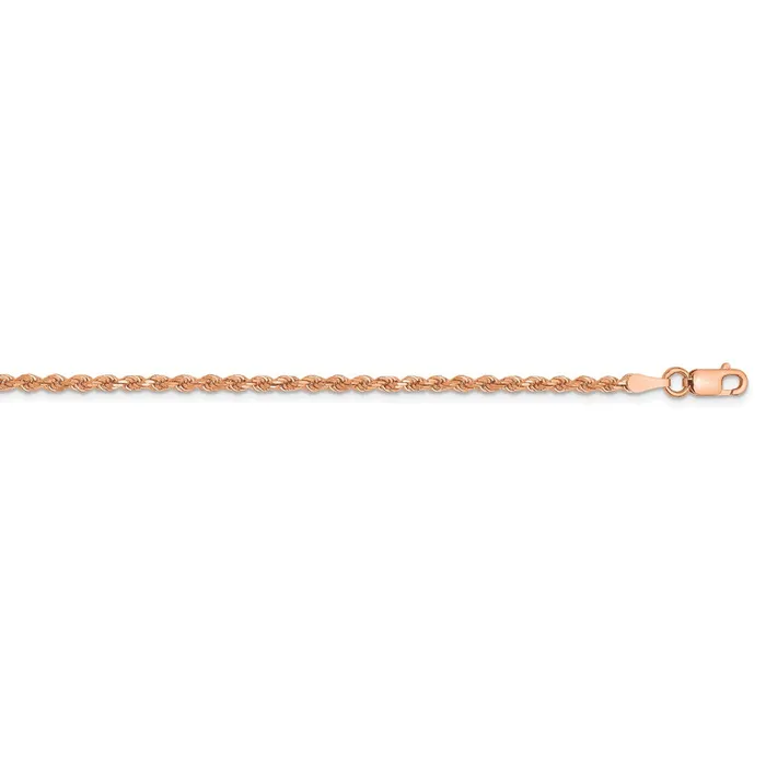 Necklaces 14k Rose Gold 2mm DC Rope with Lobster Clasp ChainWBC016R18 WB Choice Jewelry Necklaces 14k Rose Gold 2mm DC Rope with Lobster Clasp ChainWBC016R18 WB Choice Jewelry