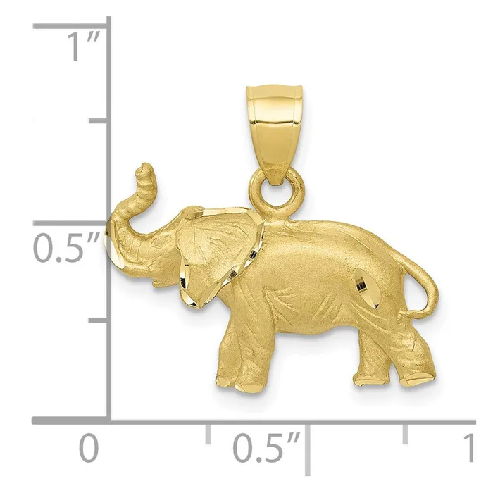 Necklaces WB Choice Jewelry 10K Diamondcut Elephant PendantWBC10C4066 Necklaces WB Choice Jewelry 10K Diamondcut Elephant PendantWBC10C4066
