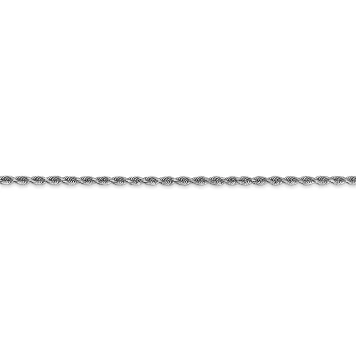 Necklaces WB Choice Jewelry 10k White Gold 2mm DC Quadruple Rope Chain AnkletWBC10WQT0169 Necklaces WB Choice Jewelry 10k White Gold 2mm DC Quadruple Rope Chain AnkletWBC10WQT0169