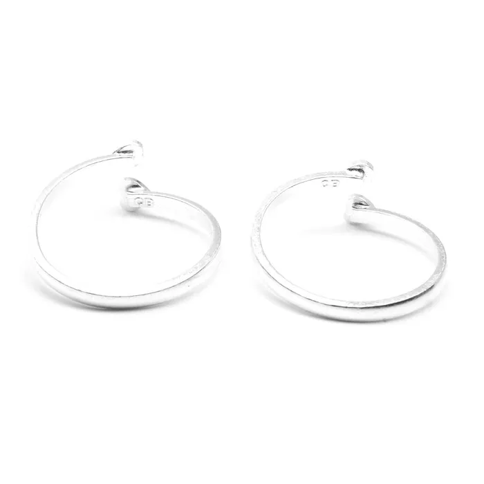 Real Sterling Silver Toe THUMB Rings Indian Handmade Heart Style bichia Pair foot ring Karizma Jewels Rings