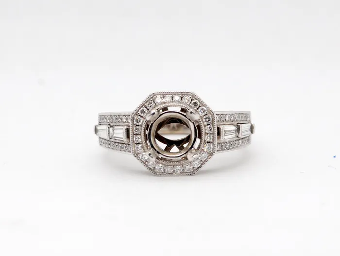 Rings FULLERS PURCHASE FROM PUBLIC Estate 14KW 102 Cttw Diamond Semi Mount Ring Rings FULLERS PURCHASE FROM PUBLIC Estate 14KW 102 Cttw Diamond Semi Mount Ring