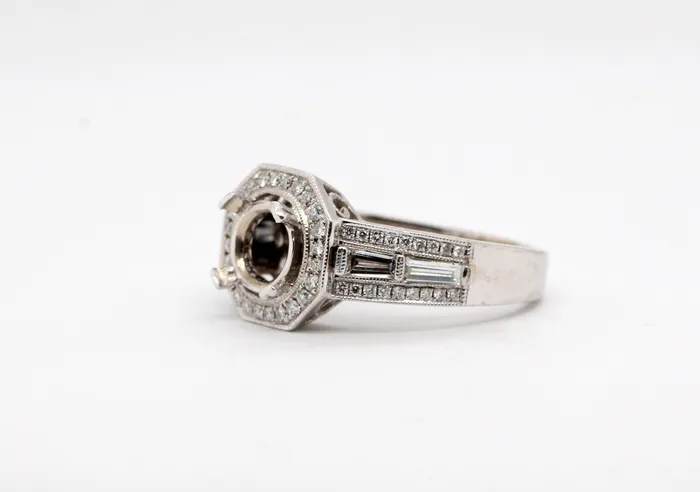 Rings FULLERS PURCHASE FROM PUBLIC Estate 14KW 102 Cttw Diamond Semi Mount Ring Rings FULLERS PURCHASE FROM PUBLIC Estate 14KW 102 Cttw Diamond Semi Mount Ring