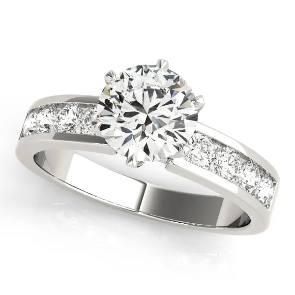 Single Row Diamond Engagement Ring Overnight Mountings Fashion Rings