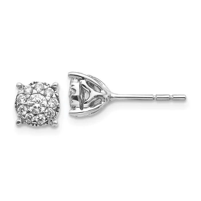 WB Choice Jewelry Earrings 14k White Gold Diamond Cluster Post EarringsWBCEM5480050WA