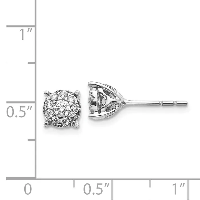WB Choice Jewelry Earrings 14k White Gold Diamond Cluster Post EarringsWBCEM5480050WA WB Choice Jewelry Earrings 14k White Gold Diamond Cluster Post EarringsWBCEM5480050WA