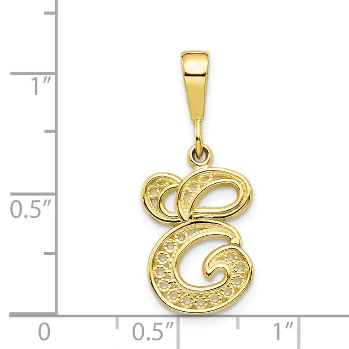 WB Choice Jewelry Necklaces 10k Initial E PendantWBC10C242E WB Choice Jewelry Necklaces 10k Initial E PendantWBC10C242E
