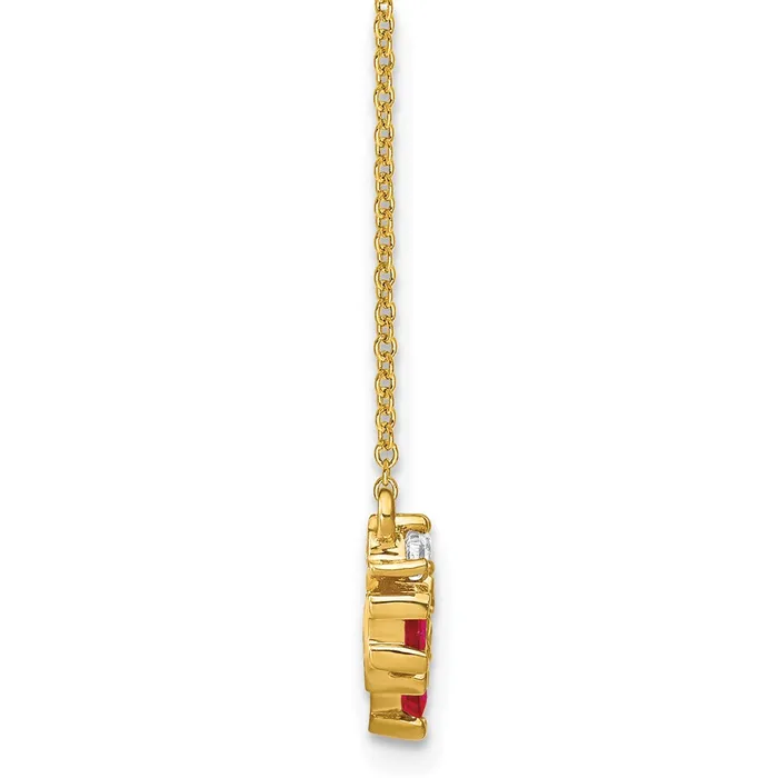 WB Choice Jewelry Necklaces 14k Ruby and Diamond 18 inch NecklaceWBCPM7178RU012YA WB Choice Jewelry Necklaces 14k Ruby and Diamond 18 inch NecklaceWBCPM7178RU012YA