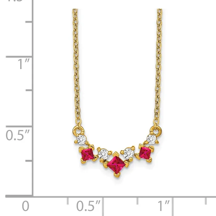 WB Choice Jewelry Necklaces 14k Ruby and Diamond 18 inch NecklaceWBCPM7178RU012YA WB Choice Jewelry Necklaces 14k Ruby and Diamond 18 inch NecklaceWBCPM7178RU012YA