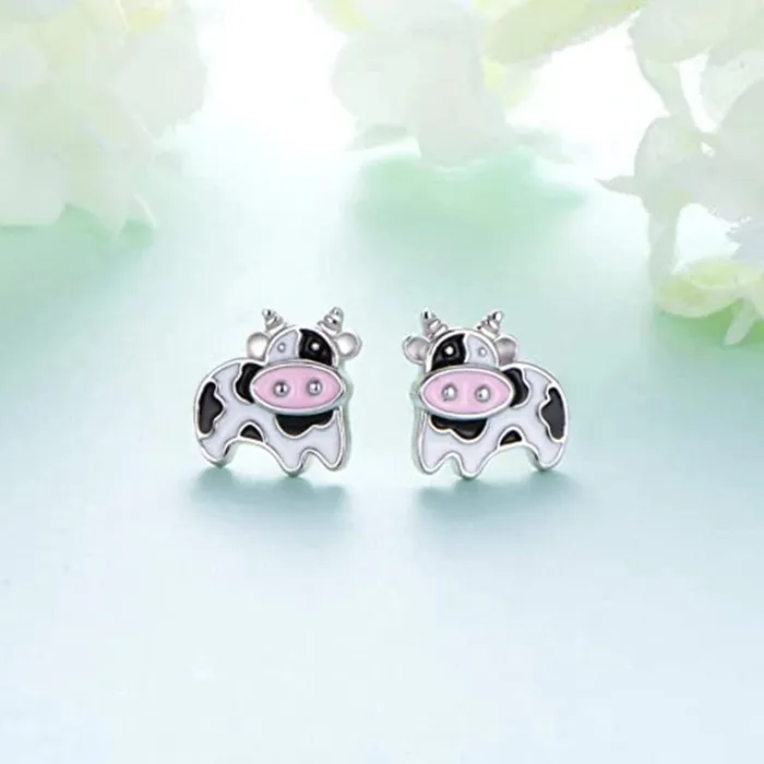 Aliexpress Earrings Cow Earrings Black and White Push Back Adorable Aliexpress Earrings Cow Earrings Black and White Push Back Adorable