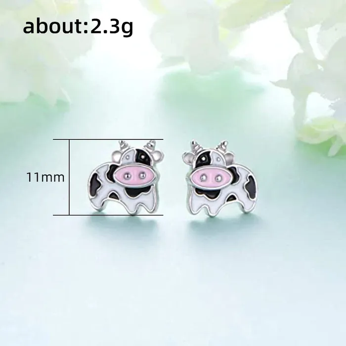 Aliexpress Earrings Cow Earrings Black and White Push Back Adorable Aliexpress Earrings Cow Earrings Black and White Push Back Adorable