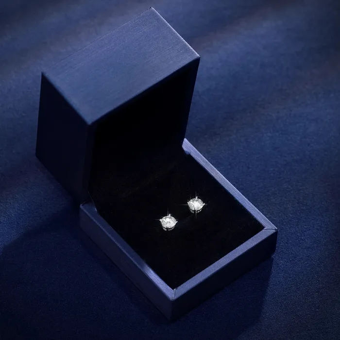 icezeusshop Earrings S925 Silver Rare Color Moissanite Stud Earrings