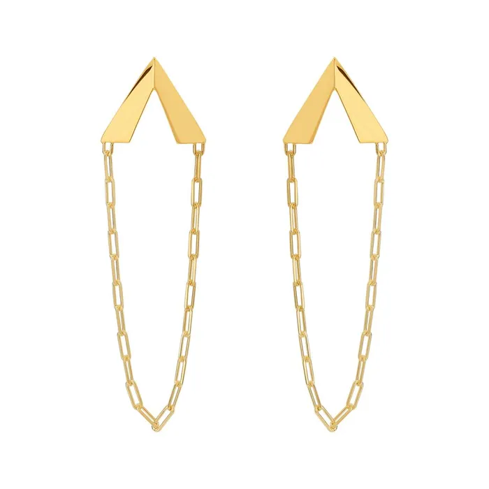 Jack Vartanian Earrings ROCK EARRING IN 18K YELLOW GOLD PLATED SILVER