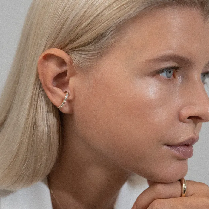 PRMAL Earrings Diamond Bar Ear Cuff PRMAL Earrings Diamond Bar Ear Cuff