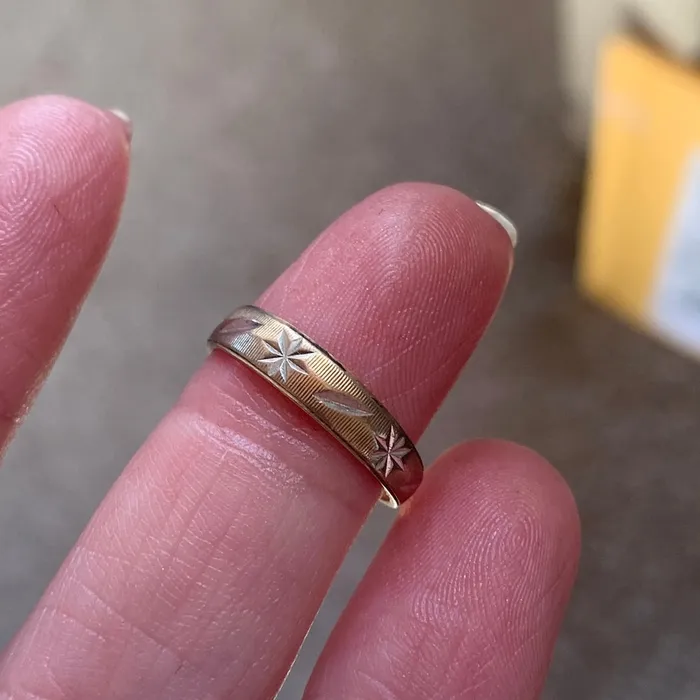 Rings Love Vintage Paris Star Band 10k Gold Vintage