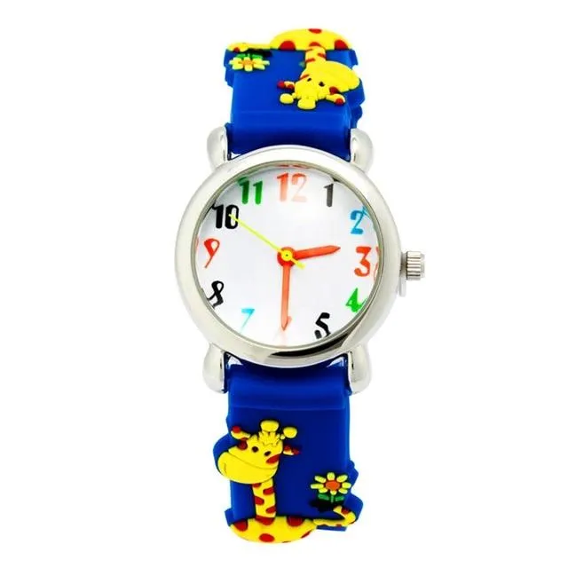 Watches The Pink Pigs Kids 3D Watch with Bees Bugs Cops Animals So Cute Colorful Quartz