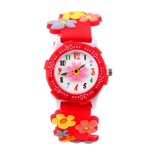 Watches The Pink Pigs Kids 3D Watch with Bees Bugs Cops Animals So Cute Colorful Quartz