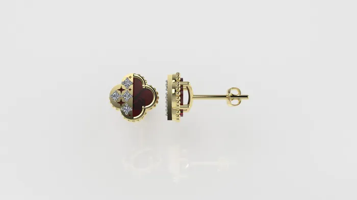 14k Gold Earrings with 10 STONES Stt Prong Jcm 21 jewelry Earrings