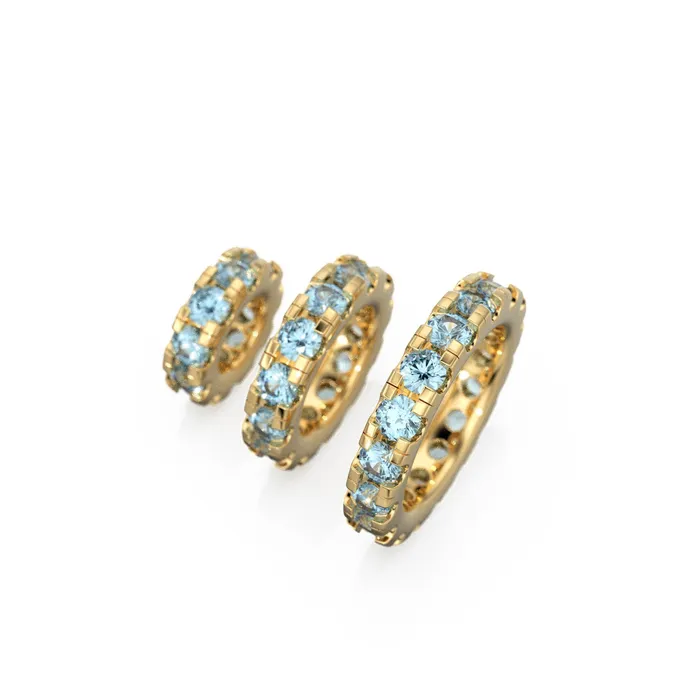 14k Gold Roundel Blue Topaz Charm Blue Topaz Wheel Charm Round Charm Holder Eternity Round Blue Topaz Band Connector March birthstone Jalvi Co Charm Necklaces 14k Gold Roundel Blue Topaz Charm Blue Topaz Wheel Charm Round Charm Holder Eternity Round Blue Topaz Band Connector March birthstone Jalvi Co Charm Necklaces