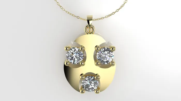 14K Pendant with 3 Diamond 3mm VS1 each 4 prongs each includes 18 inch chain JCM DESIGN JEWELRY Necklaces 14K Pendant with 3 Diamond 3mm VS1 each 4 prongs each includes 18 inch chain JCM DESIGN JEWELRY Necklaces