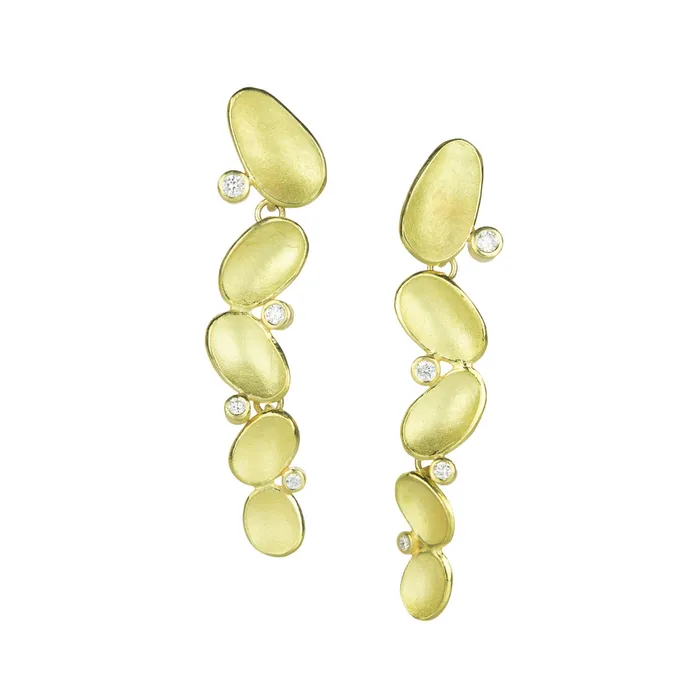 Barbara Heinrich Earrings 18k Cascading Shell Earrings
