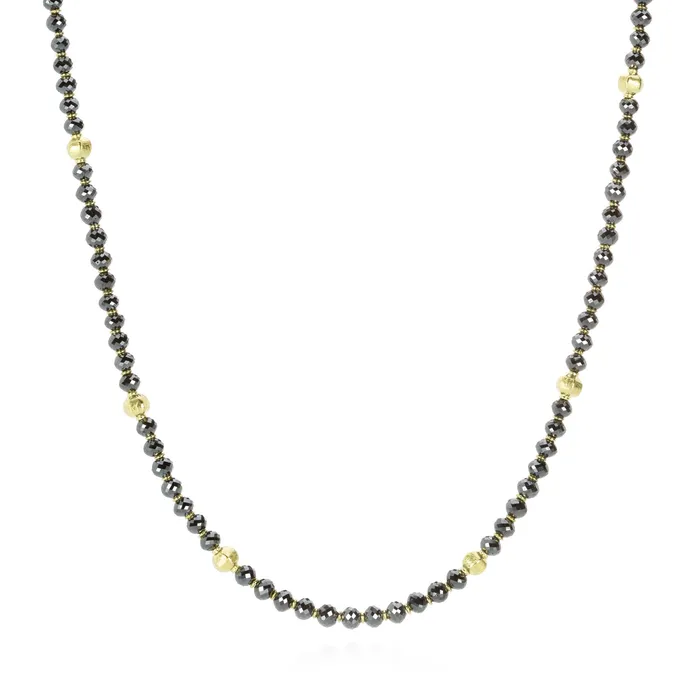 Barbara Heinrich Necklaces Black Diamond Lantern Bead Necklace