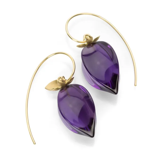 Earrings Gabriella Kiss Amethyst Chinese Lantern Earrings1