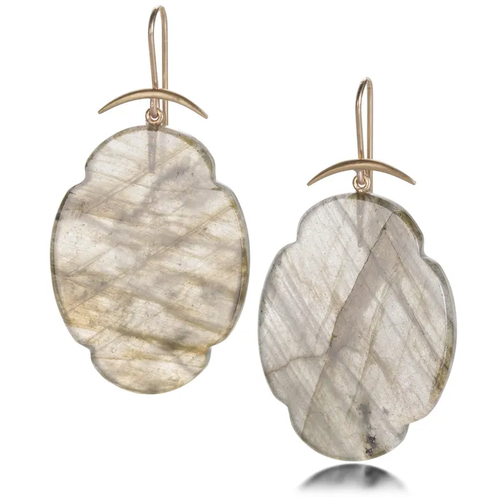 Earrings Gabriella Kiss Labradorite Scallop Earrings