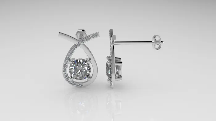 Earrings JCM DESIGN JEWELRY Gold Earrings with 44 DIAMOND VS1 stt Prongs
