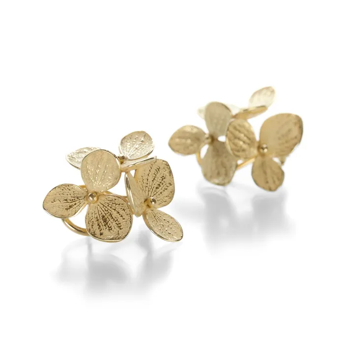 Earrings John Iversen 18k Large 3 Part Hydrangea Earrings