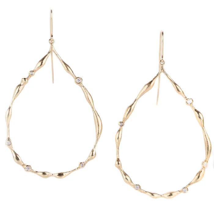 Earrings Molten Droplet Diamond Earrings Nicole Landaw
