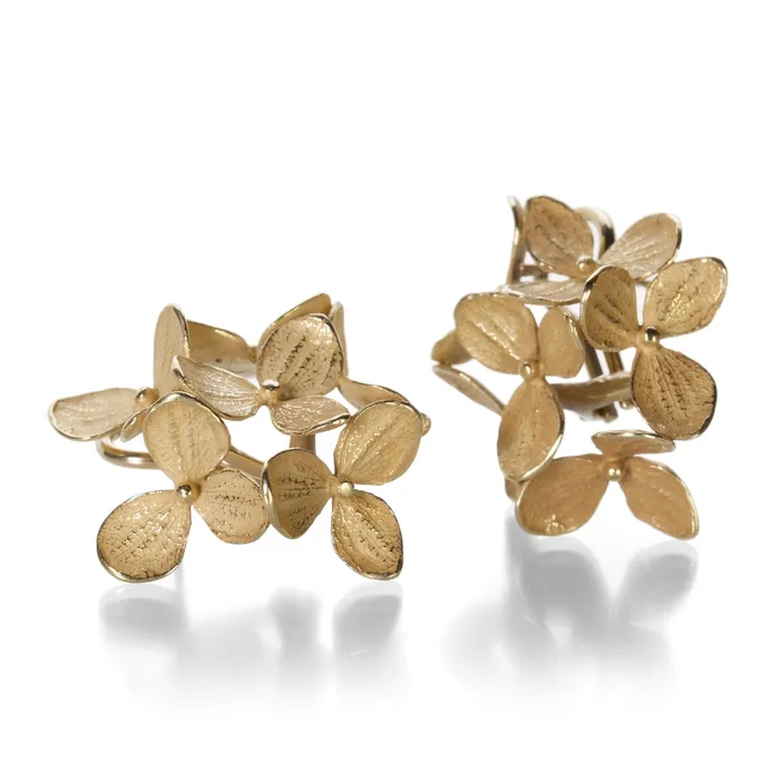 Earrings Six Part Medium Hydrangea Earrings John Iversen