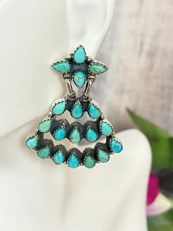 Earrings SophiaRene Boutique Sterling Silver Statement Custom Stone Chandelier Earrings Earrings SophiaRene Boutique Sterling Silver Statement Custom Stone Chandelier Earrings