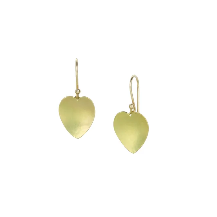 Gabriella Kiss Hammered Heart Shaped Scallop Earrings Earrings