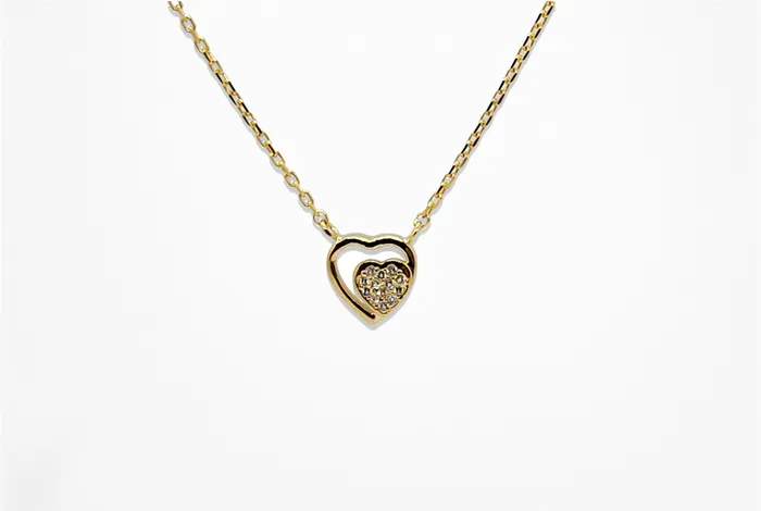 Necklaces 14k Heart Pendant Necklace with Diamonds JCM DESIGN JEWELRY