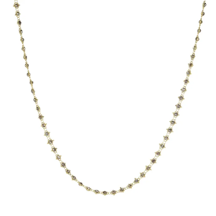 Necklaces Amali Champagne Diamond Textile Necklace