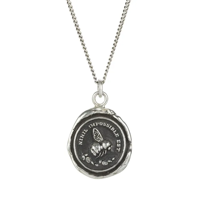 Necklaces Pyrrha Silver Nothing is Impossible Talisman Necklace
